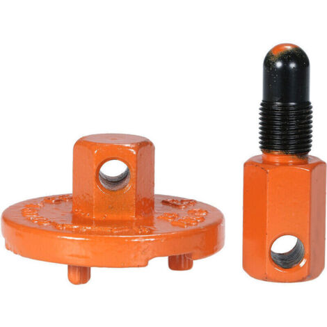Outil de démontage universel pour embrayage de tronçonneuse – arrêt de piston et volant, couleur orange, acier trempé