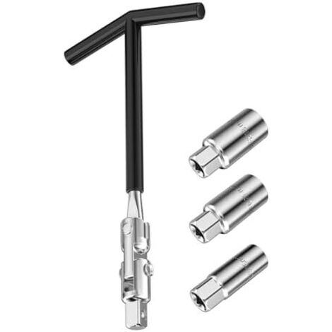 Outil de Dépose Bougies - Clé À Douille En Acier Carbone Avec Manche T Pour Bougie  Équipement Léger Réparation Auto pour Remorques, Camping-, Motos & Petits Moteurs