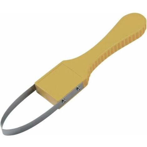 Outil de Désherbage Manuel en Acier Inoxydable avec Grattoir Intégré – Pour Jardin, Potager et Pelouse – Poignée Ergonomique Jaune