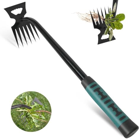 Outil de désherbage , outil de désherbage manuel multifonction à 6 dents , outil de désherbage de jardin portable , outil de désherbage de cour et de jardin
