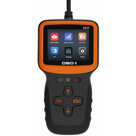 Outil de diagnostic de voiture OBD II Scanner de code automatique Lecteur de code de défaut de moteur pour tous les véhicules OBD II - Le noir Testeur