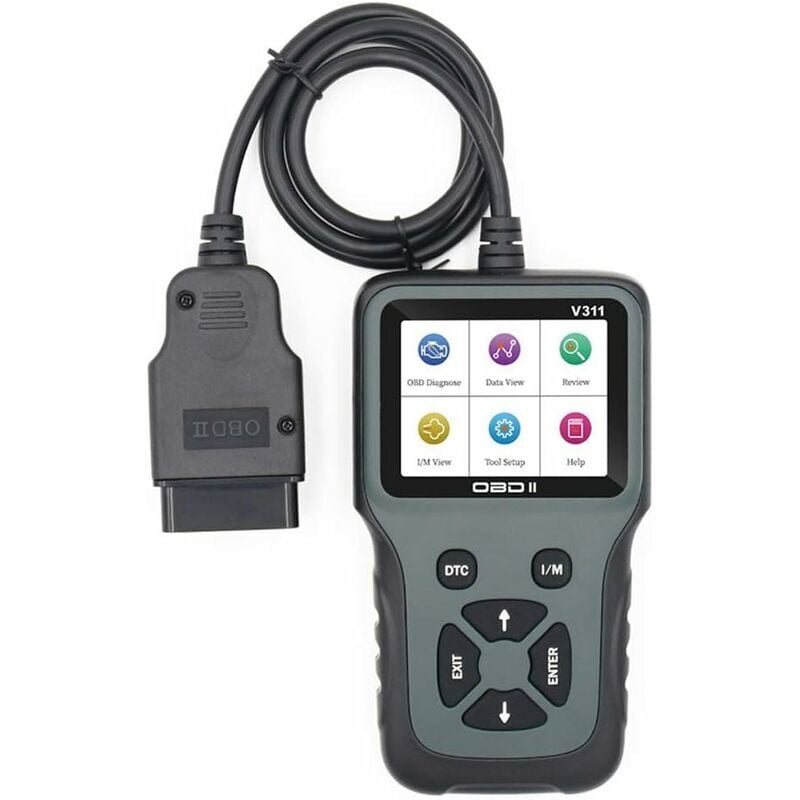 Outil de Diagnostic Voiture OBD2 Universel Support Français Lecteur et Suppression de Codes d'erreurs Moteur Voiture obdii - Ahlsen