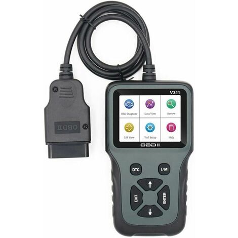 Outil de Diagnostic Voiture OBD2 Universel Support Français Lecteur et Suppression de Codes d’erreurs Moteur Voiture OBDII
