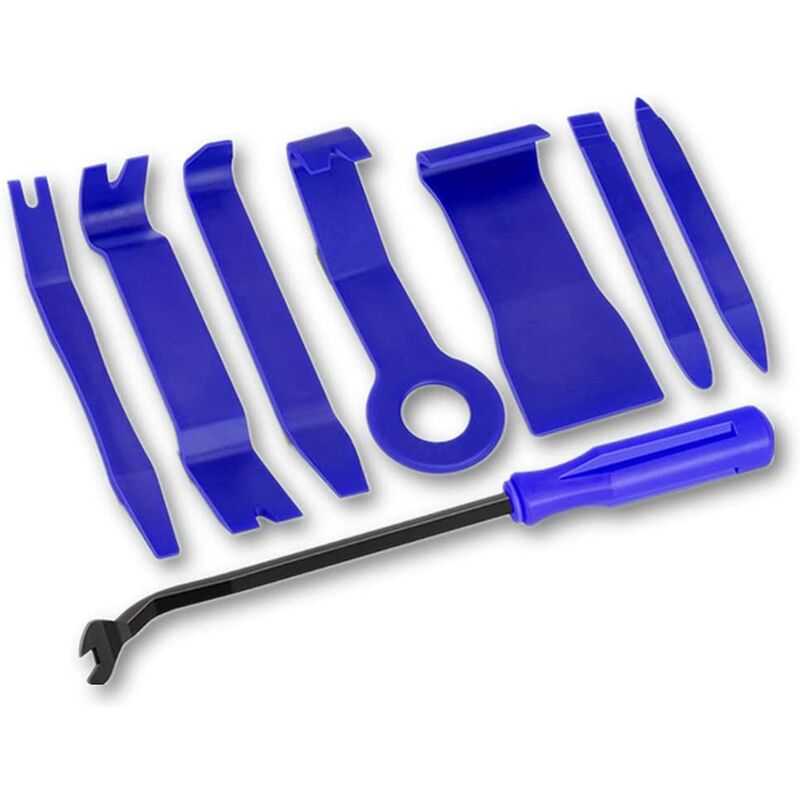 Outil de Démontage de Voiture, 8 Pièces Cales de Garniture de Voiture, Outil Démontage Garniture, pour Installation d'un Nouvel Autoradio, Mise à