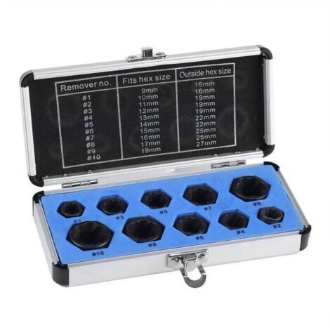 Outil de filetage de dégraissant de douille d'extracteur de boulon de verrouillage de 10 paquets (style court)