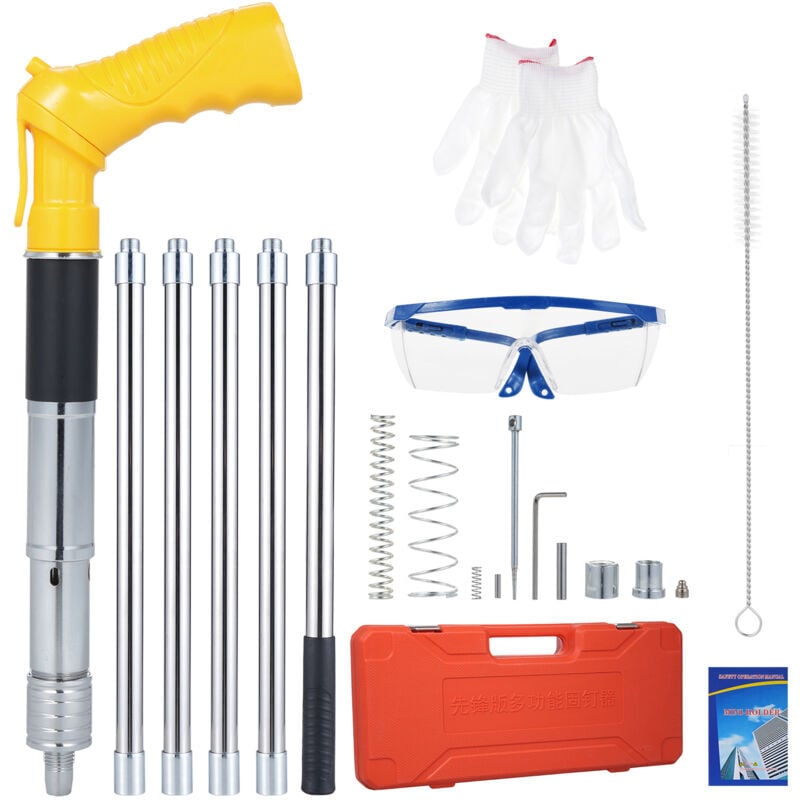 SNQ - Outil de fixation murale à ongles pour mur de ciment, outil manuel de pistolet à clous en acier, pistolet à ongles à béton, mini machine de tir