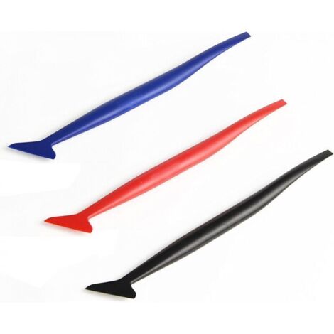 Outil de Grattoir pour Vitres Automobiles avec Tige Longue Bord à Pression Couture Renforcée Feuille Réglable sur 3 Positions