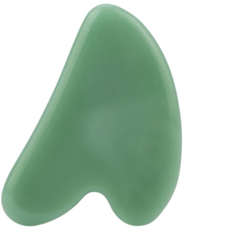 Outil de Gua Sha en Pierre de Jade Naturel pour le Visage, Forme Cœur Pêche Vert Foncé, Massage Anti-Tensions