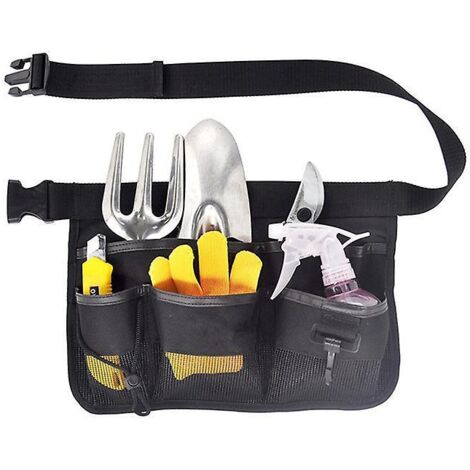 outil De Jardinage Sac De Taille De Jardin (noir), Sac Suspendu Sac Outils De Jardin, Ceinture De Jardin, Femmes Et Hommes Avec Poches Organisate