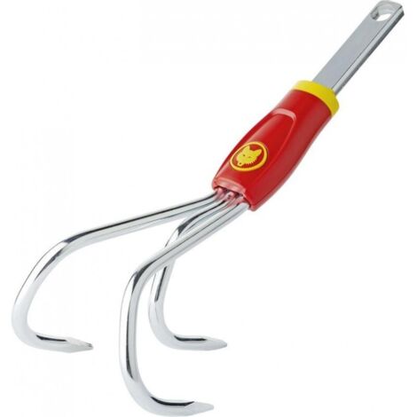 Wolf-Garten – Cultivateur manuel 3 dents 9 cm – Acier haute qualité – Pour décompactage sols durs – Compatible manches frêne et aluminium