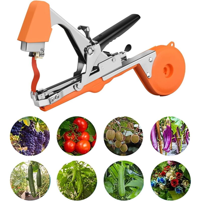 Outil de liage de plantes, machine de liage de plantes légère, machine à agrafes, outil de ruban de jardin pour la plantation de légumes et de fleurs