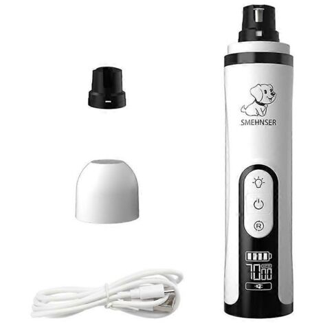 Outil de limage des griffes pour chiens avec lumière, facile à utiliser et rechargeable par USB.