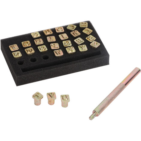 Outil de Marquage Cuir 6mm Lettres Capitales Alphabet pour DIY et Artisanat