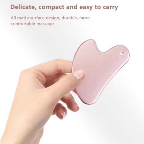 Outil de Massage Gua Sha en Forme de Cœur pour Soins Visage et Détente Corporelle