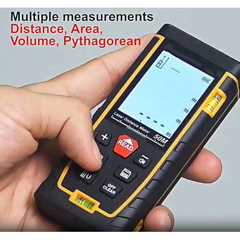 Outil de mesure à distance au laser 0-70 m  Outil de mesure de plage en mètre/pouces/pieds Longueur Surface Angle Niveau à bulle