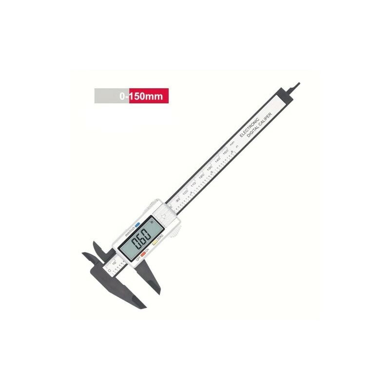 Outil de mesure à pied à coulisse micromètre numérique en plastique 6 pouces 150 mm avec grand écran lcd