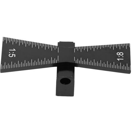 Outil de mesure pour assemblages à queue d'aronde en bois avec échelle 1:5/1:8
