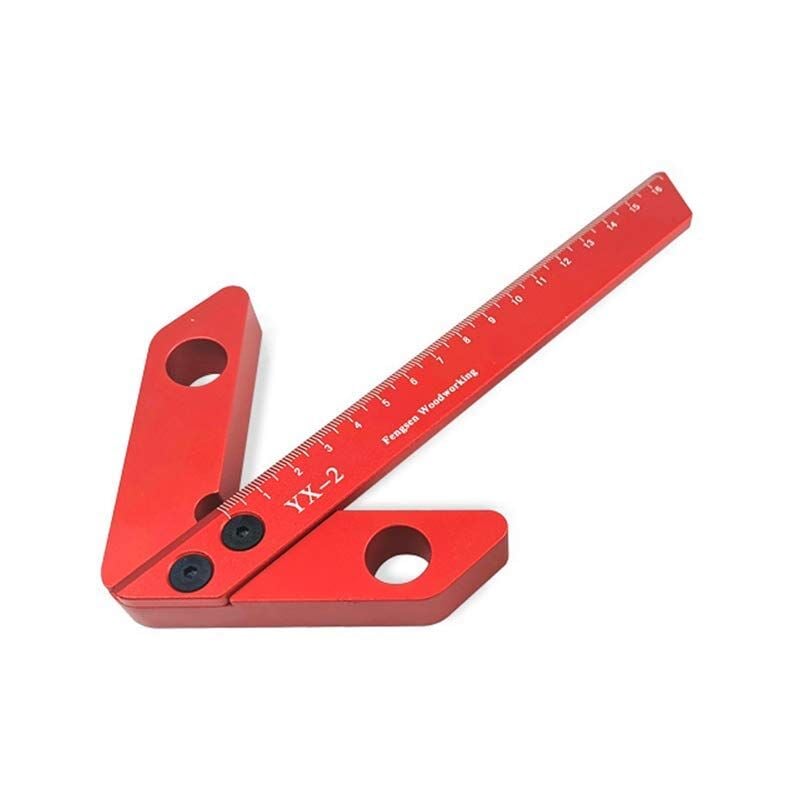 Outil de mesure pour le travail du bois, outil de mesure du bois rouge à angle droit 45/90 degrés