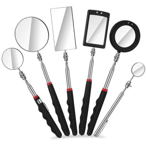 Outil de miroir d'inspection télescopique à LED (6 pièces)