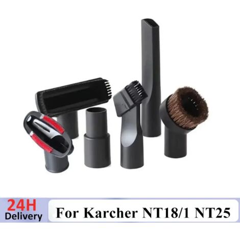Outil de nettoyage de buse, brosse et accessoires pour aspirateurs Karcher NT18/1, NT25/1, NT30/1, NT38/1, WD1, WD2, WD3, WD4, WD5, MV3, MV5 et DS550