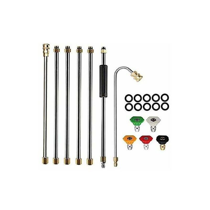 Outil de Nettoyage de GouttièRe Laveuse à Pression - Rallonges, Buse de Lance de Nettoyeur de Toit - 4000 Psi 5 Conseils, Accessoires de Lavage de