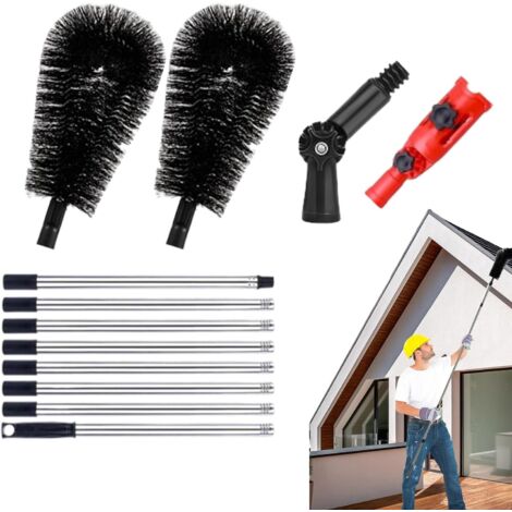 Outil de Nettoyage de Gouttières Brosse De Toit À Manche