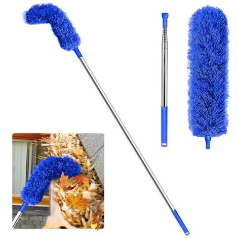Outil de nettoyage de gouttières - Brosse télescopique 250CM - Pliable - Angle réglable - Aluminium