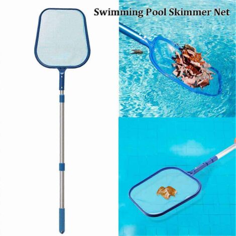 Outil de nettoyage de piscine 2024 avec perche télescopique, épuisette à feuilles pour piscine