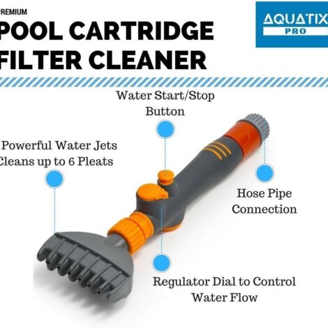Outil de nettoyage de piscine, brosse de filtre avec raccord de tuyau, outil de rinçage de filtre manuel