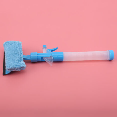 Outil de nettoyage de vitres multifonctionnel 2 en 1, outil d&39essuie-glace Double face à Long manche, nettoyeur de vitres,blue