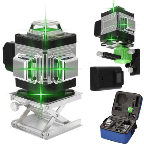 Outil de nivellement à 16 lignes de niveau laser à 3 ° avec fonction d'auto-nivellement, avec ligne oblique horizontale verticale