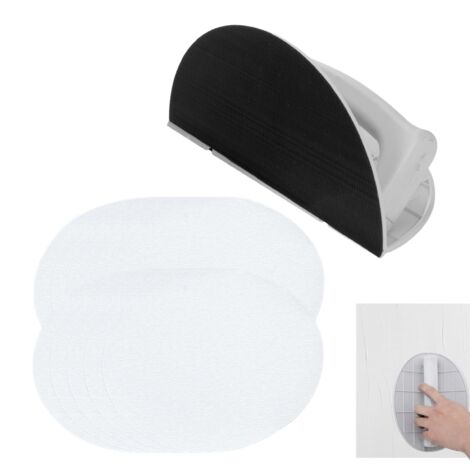 Outil De Papier De Verre De Ponçage À Angle Semi-circulaire Multifonctionnel, Kit De Pondière Micros-détail Auto-adhésif, Outils De Ponçage Manuel De Détails Portatif Avec 10 Papier De Verre