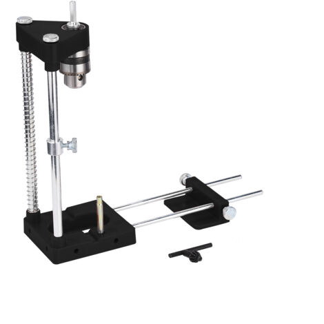 Outil de perçage de précision pour menuiserie, gabarit de positionnement pour trous, idéal bricolage meubles, poinçon de repérage noir.