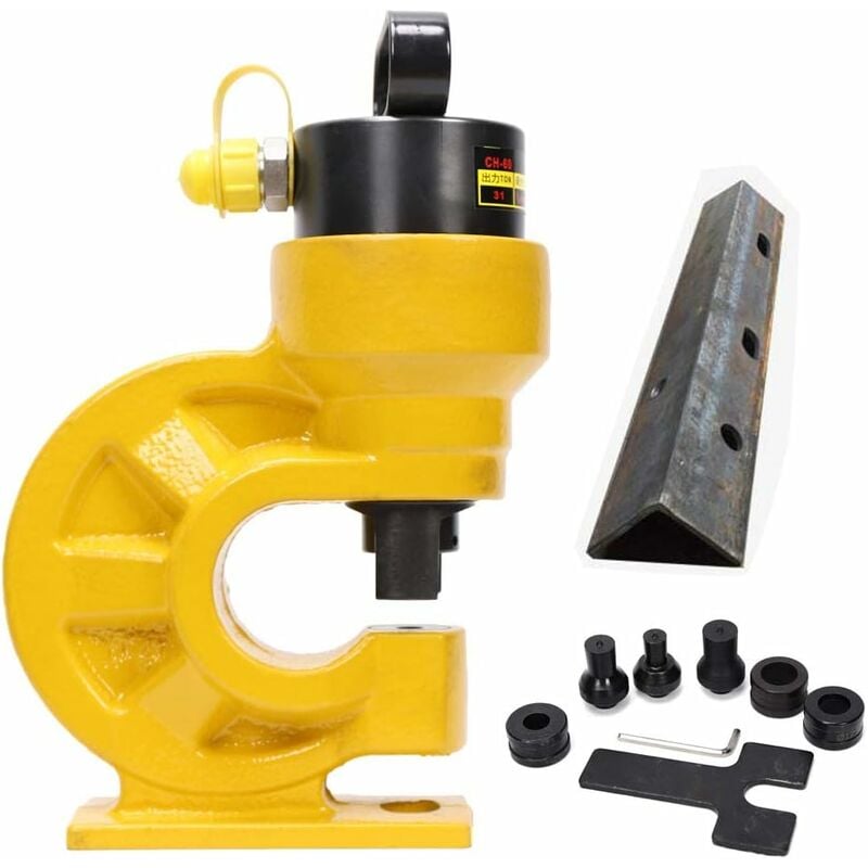 Outil de poinonnage hydraulique CH-60 - Poinon hydraulique en métal - 10,5-20,5 mm - 310 KN/31T