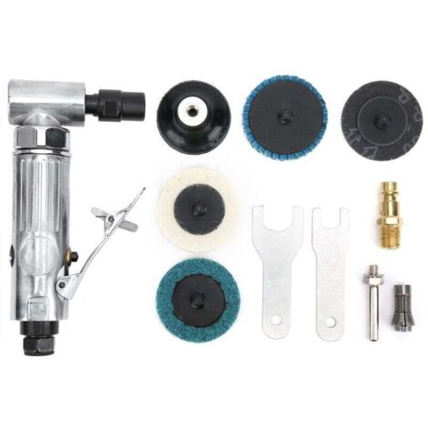 Outil de polissage pneumatique pour machine à graver à angle de courbure à 90° avec disque émeri AG‑315BSConnecteur européen