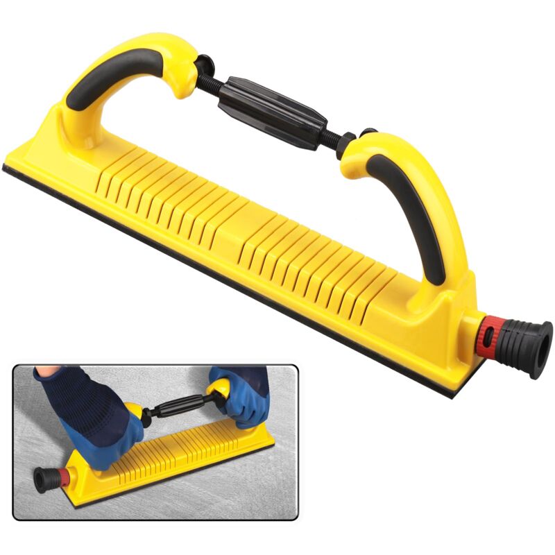 Outil de ponçage manuel multifonction avec poignée et ventouse pour sable de maille de 70 mm, bloc de ponçage flexible réglable avec poignée, bloc de