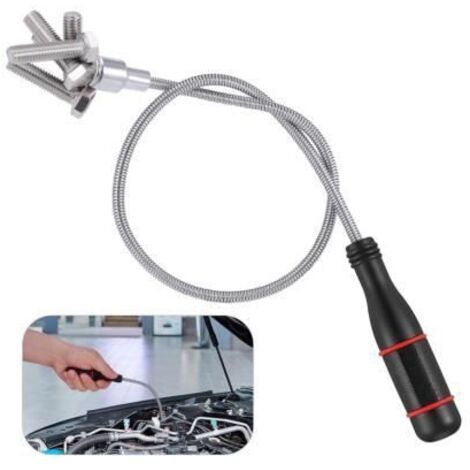 Outil de Ramassage Magnétique Flexible 60CM, Puissant avec Poignée Antidérapante