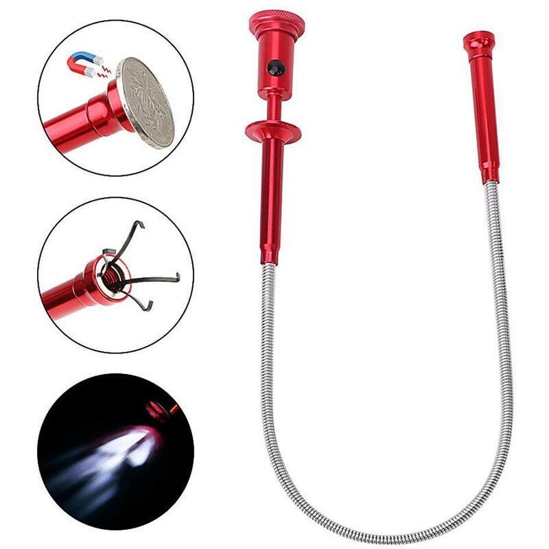 Csparkv - Outil de Ramassage Magnétique, Outil de Ramassage Magnétique Flexible Outil de Ramassage Magnétique 4 Outils de Ramassage de Grappin à
