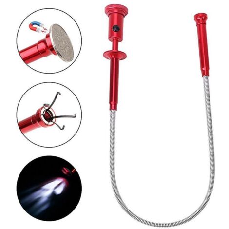Outil de Ramassage Magnétique, Outil de Ramassage Magnétique Flexible Outil de Ramassage Magnétique 4 Outils de Ramassage de Grappin à Griffes Pickup d’Outil Magnétique, Ramassage d’Outil Magnétique
