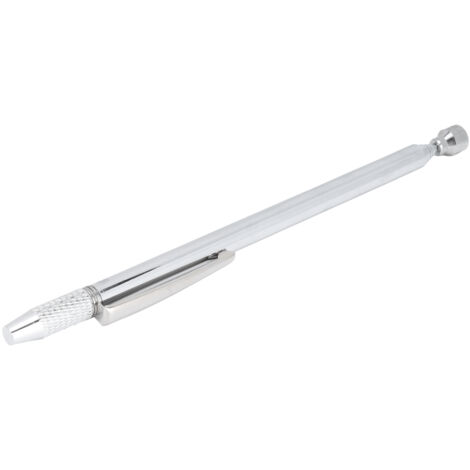 Outil de ramassage télescopique LAN-5006 en acier inoxydable avec aimant permanent de 900 g (2 lb) argenté