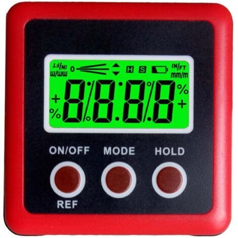 Outil de recherche d'angle magnétique pour scie à table magnétique - Inclinomètre numérique - 0 sur 90 degrés Angle Cube Rapporteur numérique Jauge