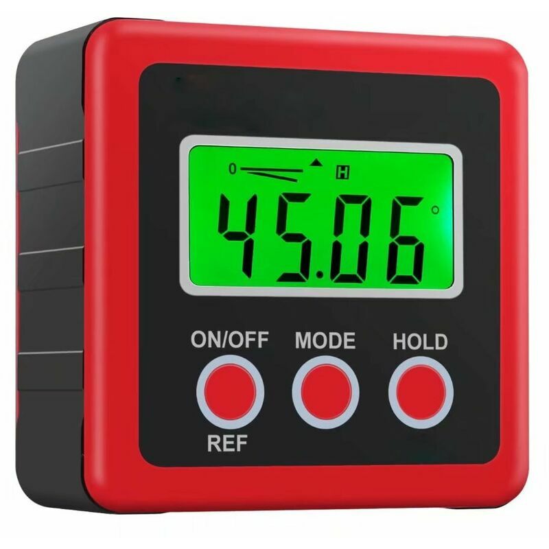 Dazzler - Outil de recherche d'angle magnétique pour scie à table magnétique - Inclinomètre numérique - 0 sur 90 degrés Angle Cube Rapporteur