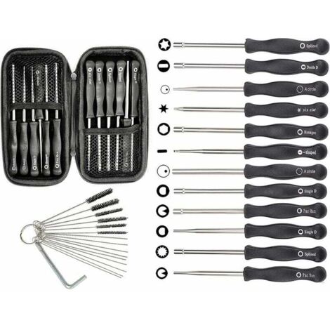 Outil De Réglage Carburateur - Lot De 10 Pièces Avec Kit De Nettoyage - Pour Moteurs 2 Temps - Compatible Zama Walbro - 12 Pièces