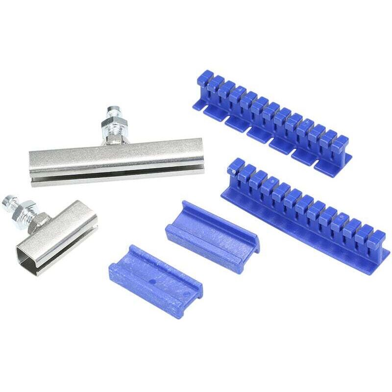 Outil De Reparation De Bosses De Carrosserie Outil De Debosselage Automobile Tirez Les Onglets Ligne De Traction En Metal, Bleu Et Argent