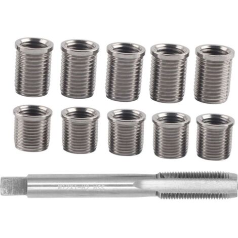 Outil de réparation de filetage de bougie d'allumage, boulon M10x1,0 + taraud M12x1,0, kit de quincaillerie pour accessoires automobiles