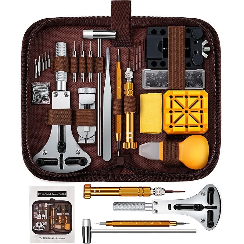 Outil de réparation de montre, kit d'outils de réparation de montre, ensemble d'outils de réparation de montre, ensemble de 149 pièces, combinaison
