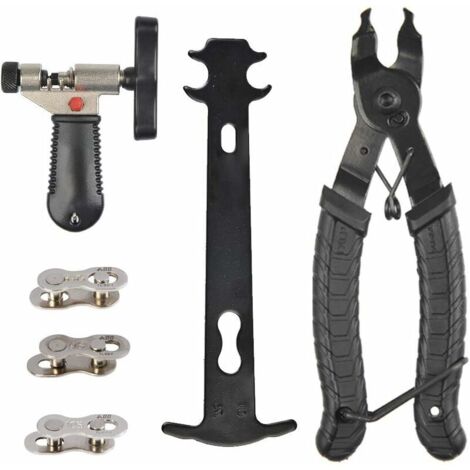 Outil de Réparation de Vélo 9 en 1, Outil de Chaîne de Vélo Kit d'outils de Réparation de Chaîne de Vélo Professionnel Pinces à Maillons de Vélo
