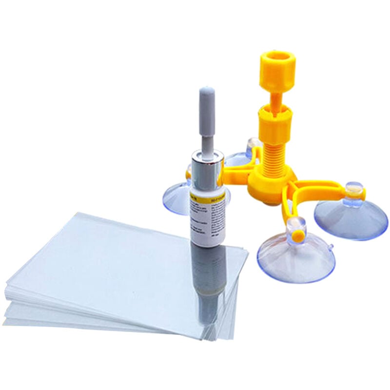 Outil De Reparation De Verre De Voiture Pare-Brise Pare-Brise Kit De Bricolage En Verre Pour Puce, Orange