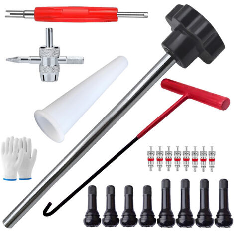 Outil De Réparation Pneus 22 Pièces Conceptions Résistantes À La Et Conviviales Ensemble D'outils Retrait Noyaux Valves Pneu Pour Des Réparations Rapides Essentiel Pour Le