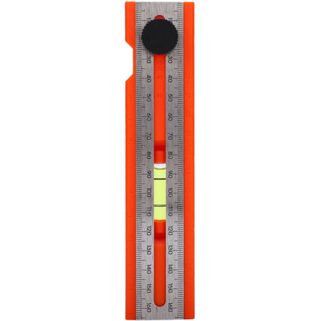 Outil de repérage de positionnement réglable, règle de mesure de profondeur pliable multi-angles à molette réglable, niveau à bulle, outil de nivellement de précision pour le travail du bois